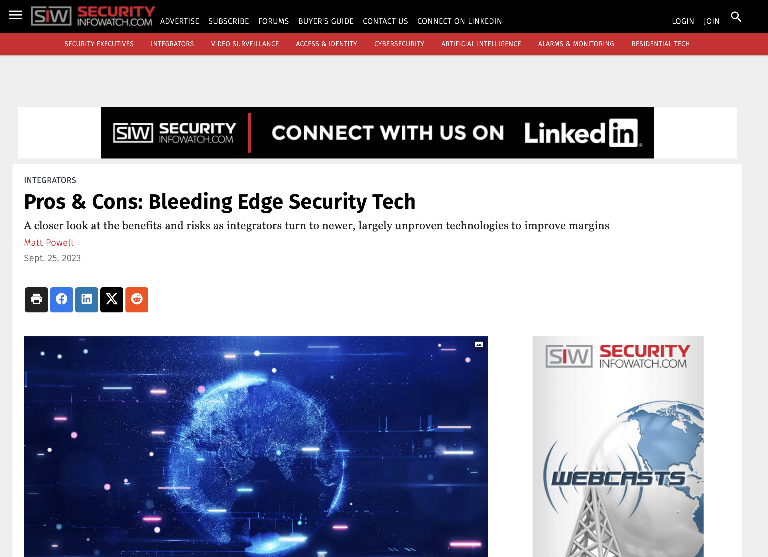 Pros & Cons: Bleeding Edge Security Tech